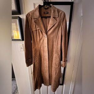 Danier Tan Suede Trench Coat